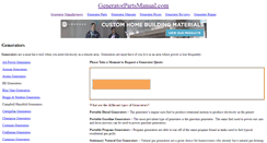 Desktop Screenshot of generatorpartsmanual.com